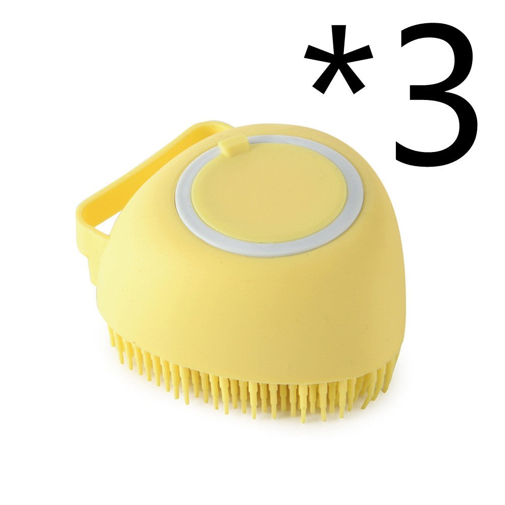 Silicone Dog Bath Massage Gloves Brush Pet Cat Bathroom Cleaning Tool Comb Brush For Dog Can Pour Shampoo Dog Grooming Supplies - Pawlium