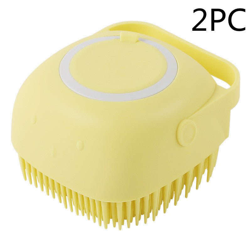 Silicone Dog Bath Massage Gloves Brush Pet Cat Bathroom Cleaning Tool Comb Brush For Dog Can Pour Shampoo Dog Grooming Supplies - Pawlium