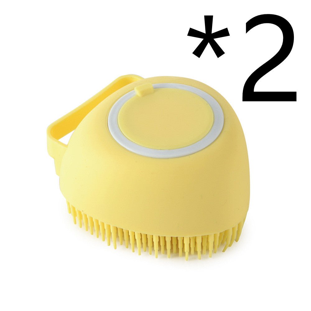 Silicone Dog Bath Massage Gloves Brush Pet Cat Bathroom Cleaning Tool Comb Brush For Dog Can Pour Shampoo Dog Grooming Supplies - Pawlium
