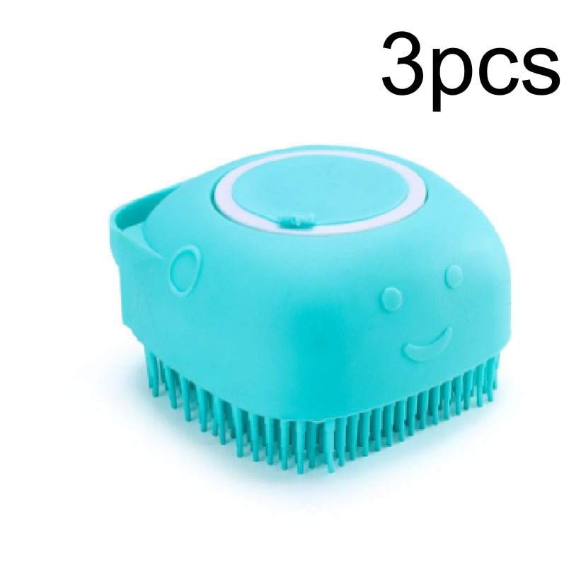 Silicone Dog Bath Massage Gloves Brush Pet Cat Bathroom Cleaning Tool Comb Brush For Dog Can Pour Shampoo Dog Grooming Supplies - Pawlium