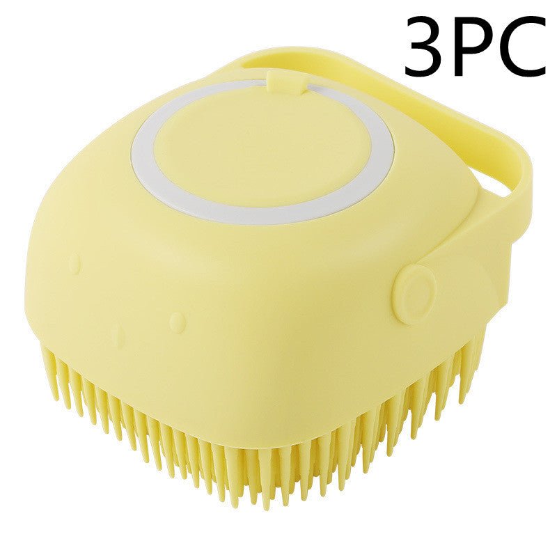 Silicone Dog Bath Massage Gloves Brush Pet Cat Bathroom Cleaning Tool Comb Brush For Dog Can Pour Shampoo Dog Grooming Supplies - Pawlium