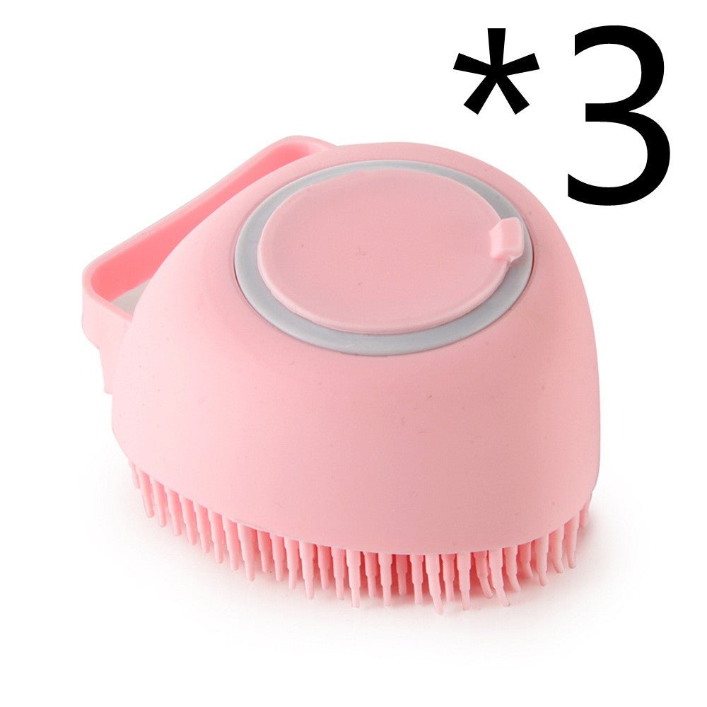 Silicone Dog Bath Massage Gloves Brush Pet Cat Bathroom Cleaning Tool Comb Brush For Dog Can Pour Shampoo Dog Grooming Supplies - Pawlium